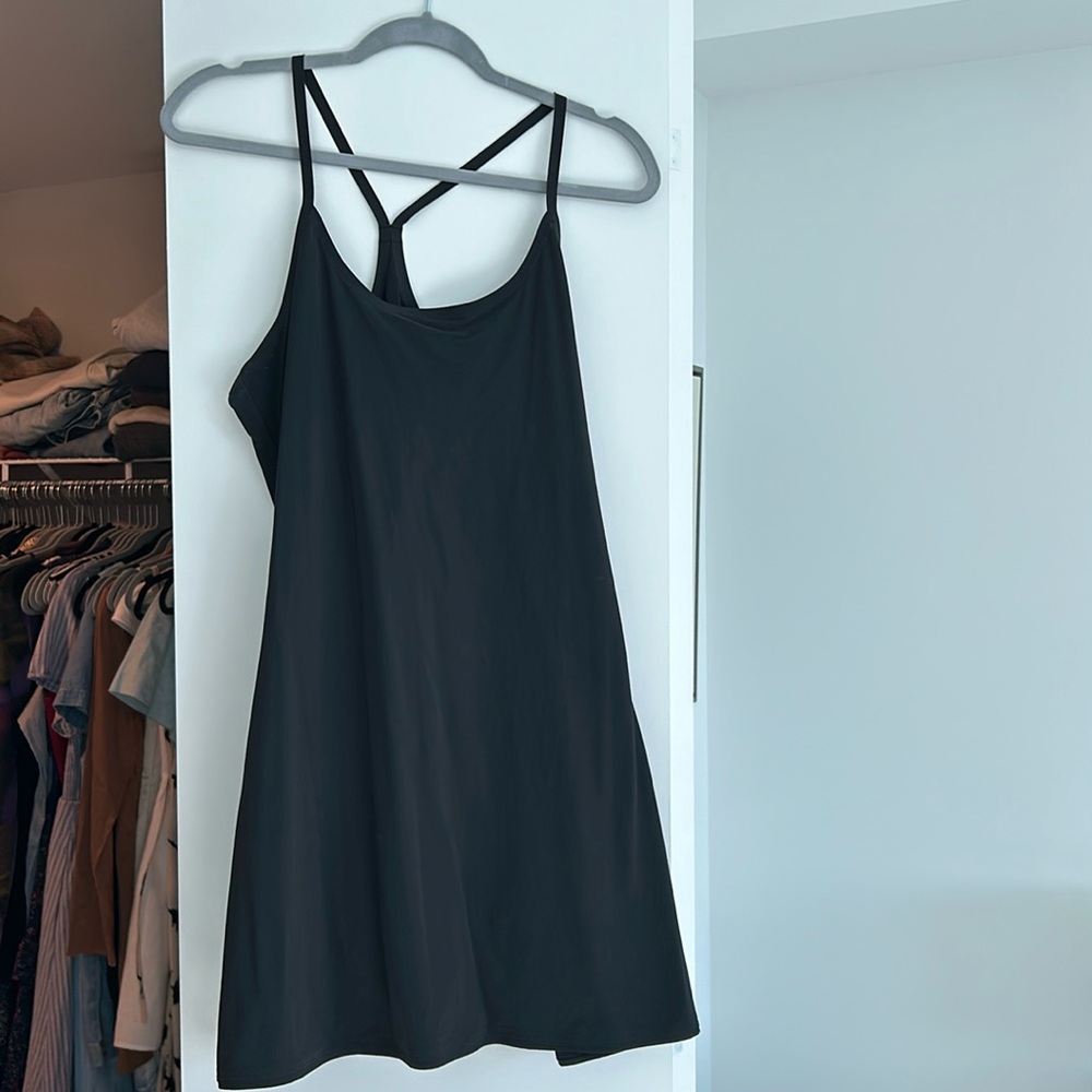 Black outdoor voices exercise dress